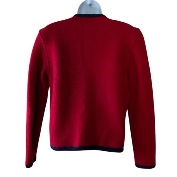 Carroll Reed Cardigan Sweater Womens 6 Long Sleeve Button Wool Preppy Feminine - Picture 2 of 7
